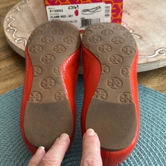 Tory Burch Ballet Flat Flame Red - Picture 8 of 10